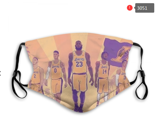 NBA Los Angeles Lakers #15 Dust mask with filter->nba dust mask->Sports Accessory